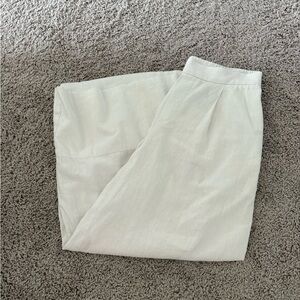 White Banana Republic Linen Wide Leg Crop Pants, size S